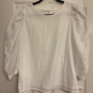 Target A New Day white eyelet blouse XXL